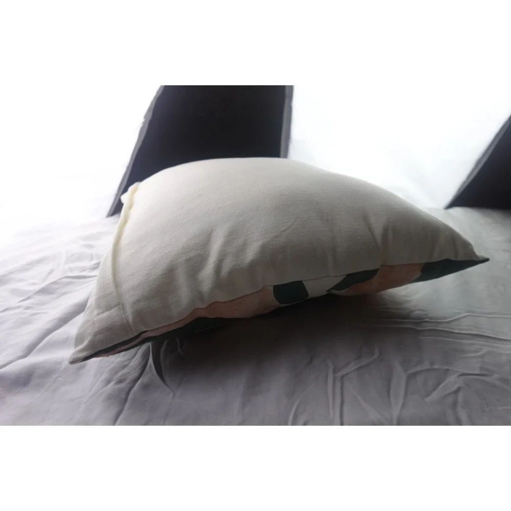 Pier‎ 1 Imports Embroidered Floral  Pillow 12X12, Cotton Stuffed Home Decor Palm